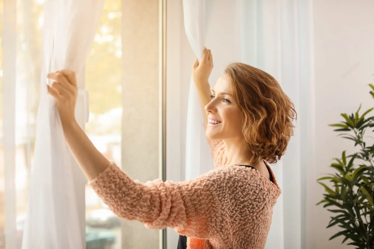 Open Curtains During the Day