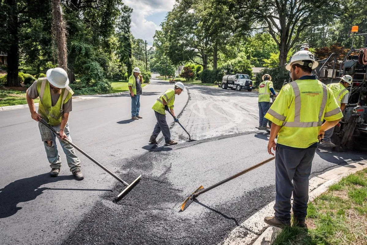 repaving roads