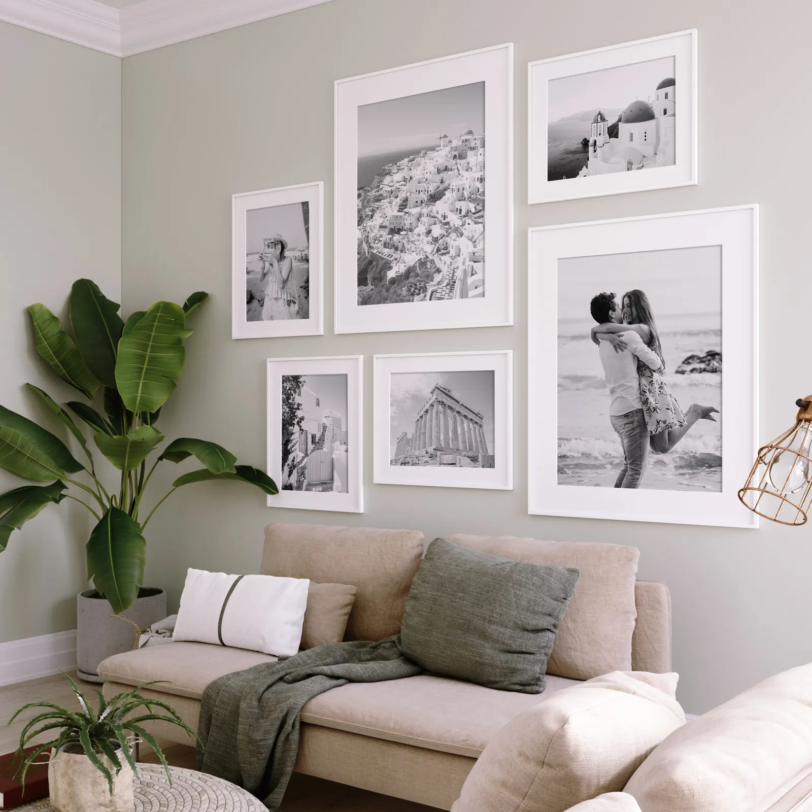 framed photos, travel souvenirs