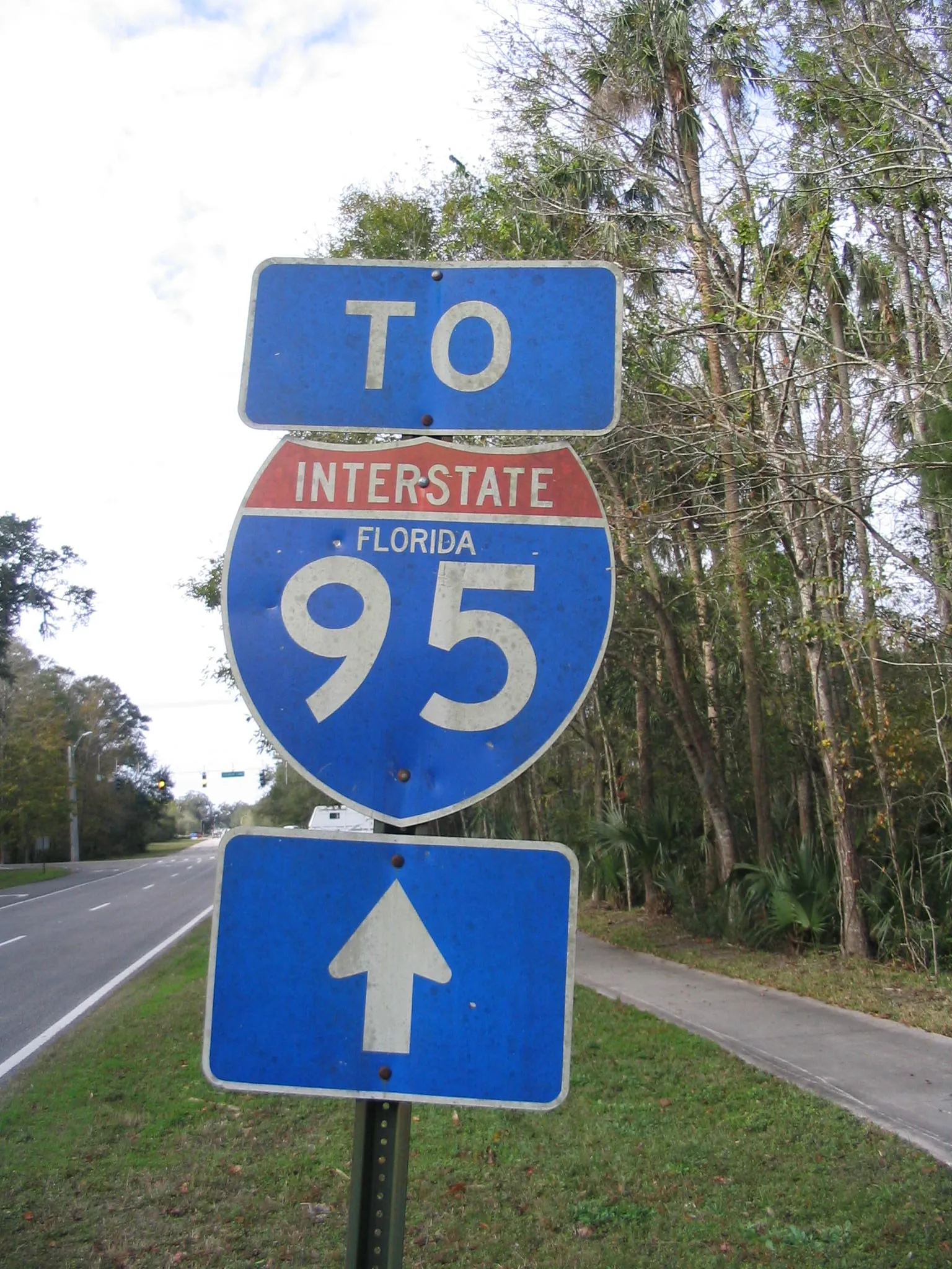 Interstate 95 sign on Palm Coast Parkway at Colbert Lane